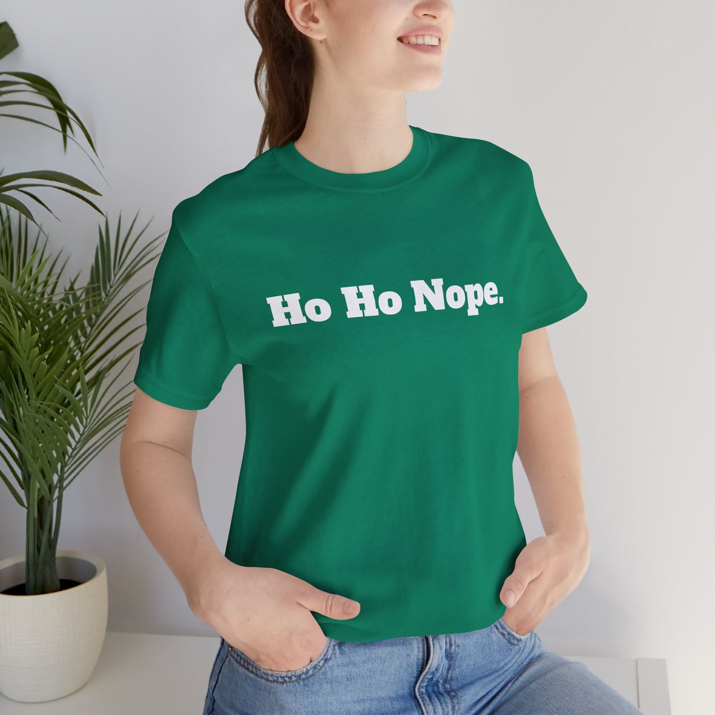 Festive Short Sleeve Tee - "Ho Ho Nope"
