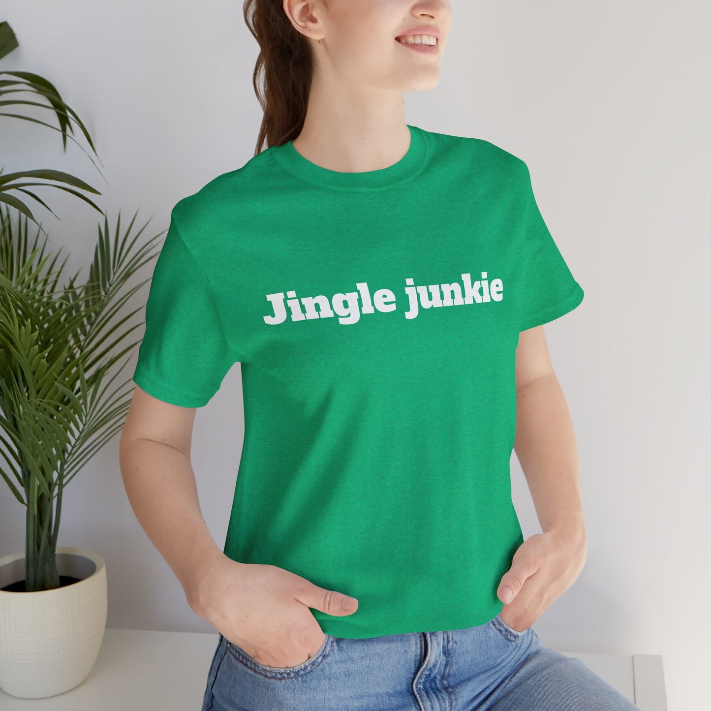 Festive Short Sleeve Tee - "Jingle junkie"