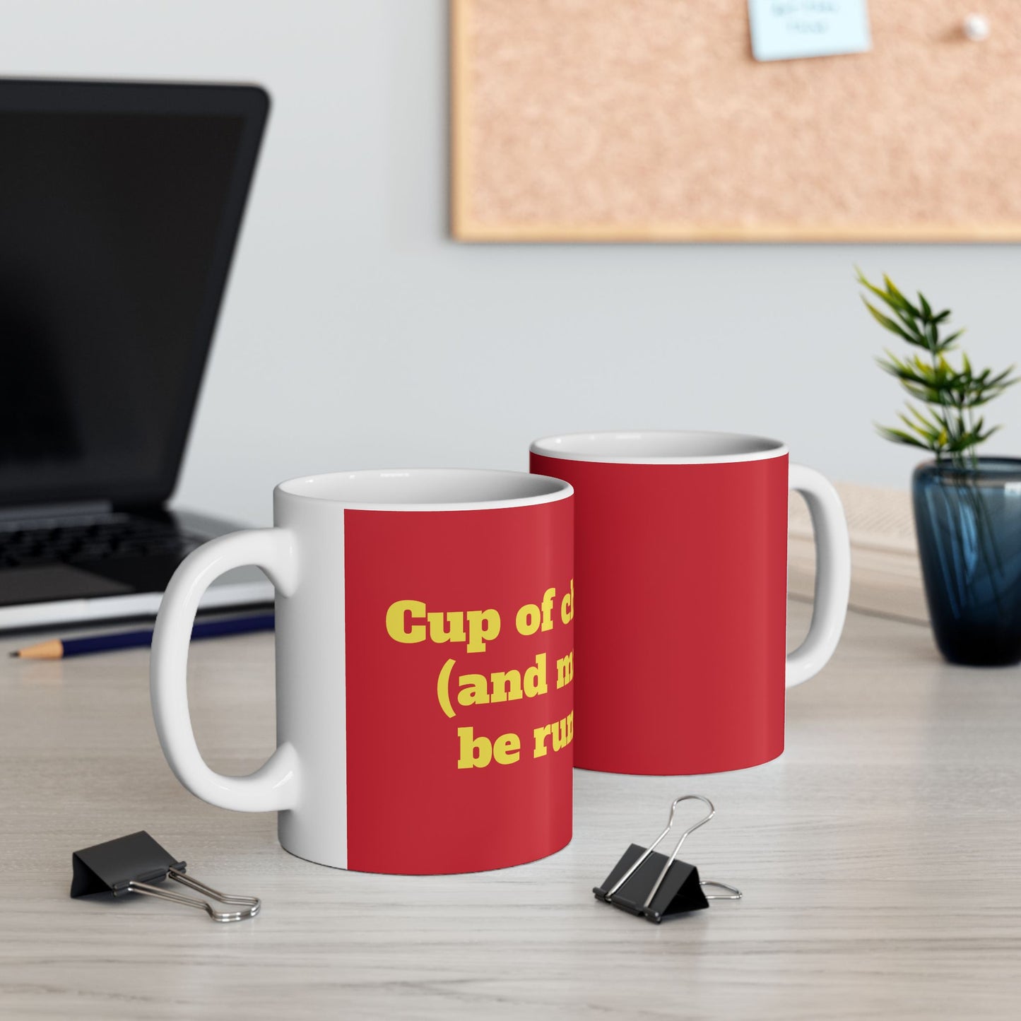 Funny Ceramic Mug - "Cup of cheer (and maybe rum)." 11oz & 15oz