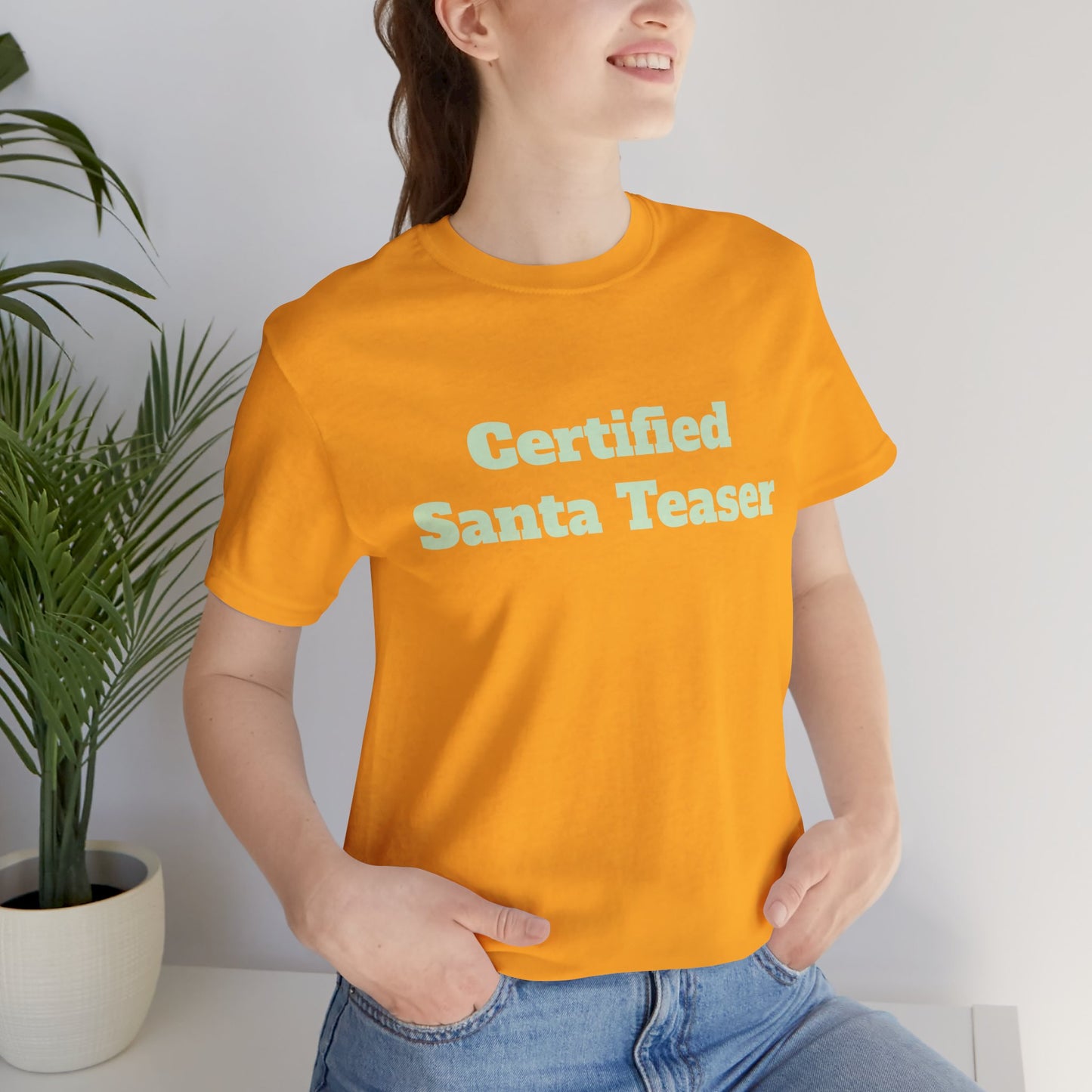 Festive Short Sleeve Tee - "Certified  Santa Teaser"