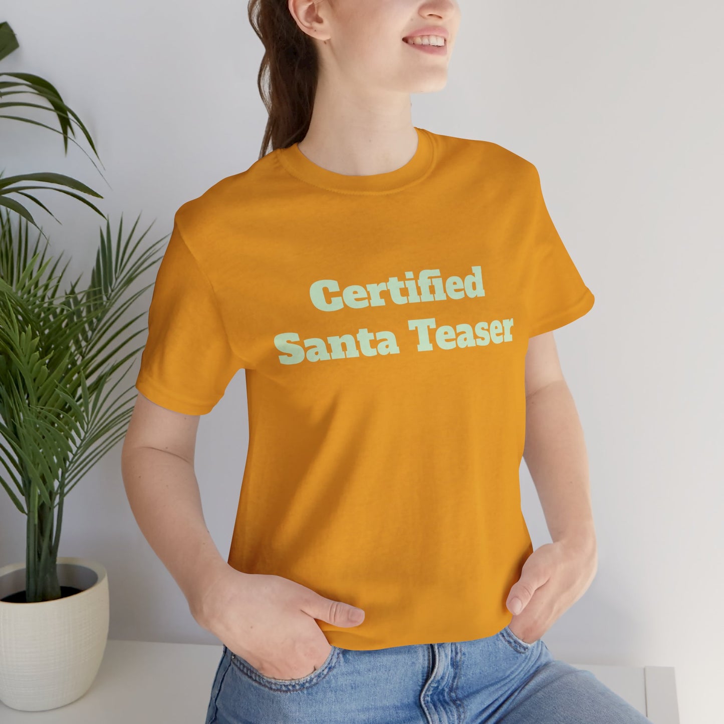Festive Short Sleeve Tee - "Certified  Santa Teaser"