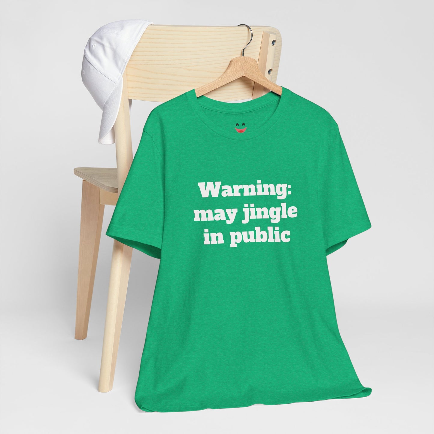 Festive Short Sleeve Tee - "Warning: may jingle in public"
