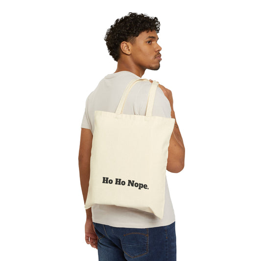 Stylish Cotton Tote Bag ''Ho Ho Nope.''