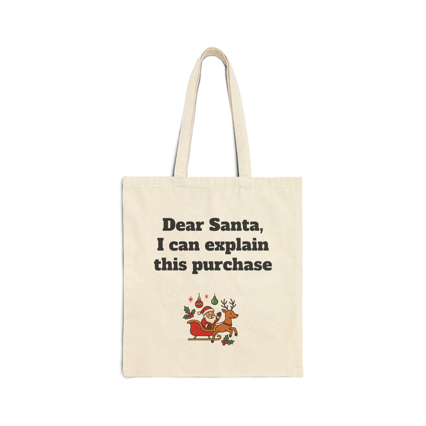 Stylish Cotton Tote Bag ''Dear Santa, I can explain this purchase''