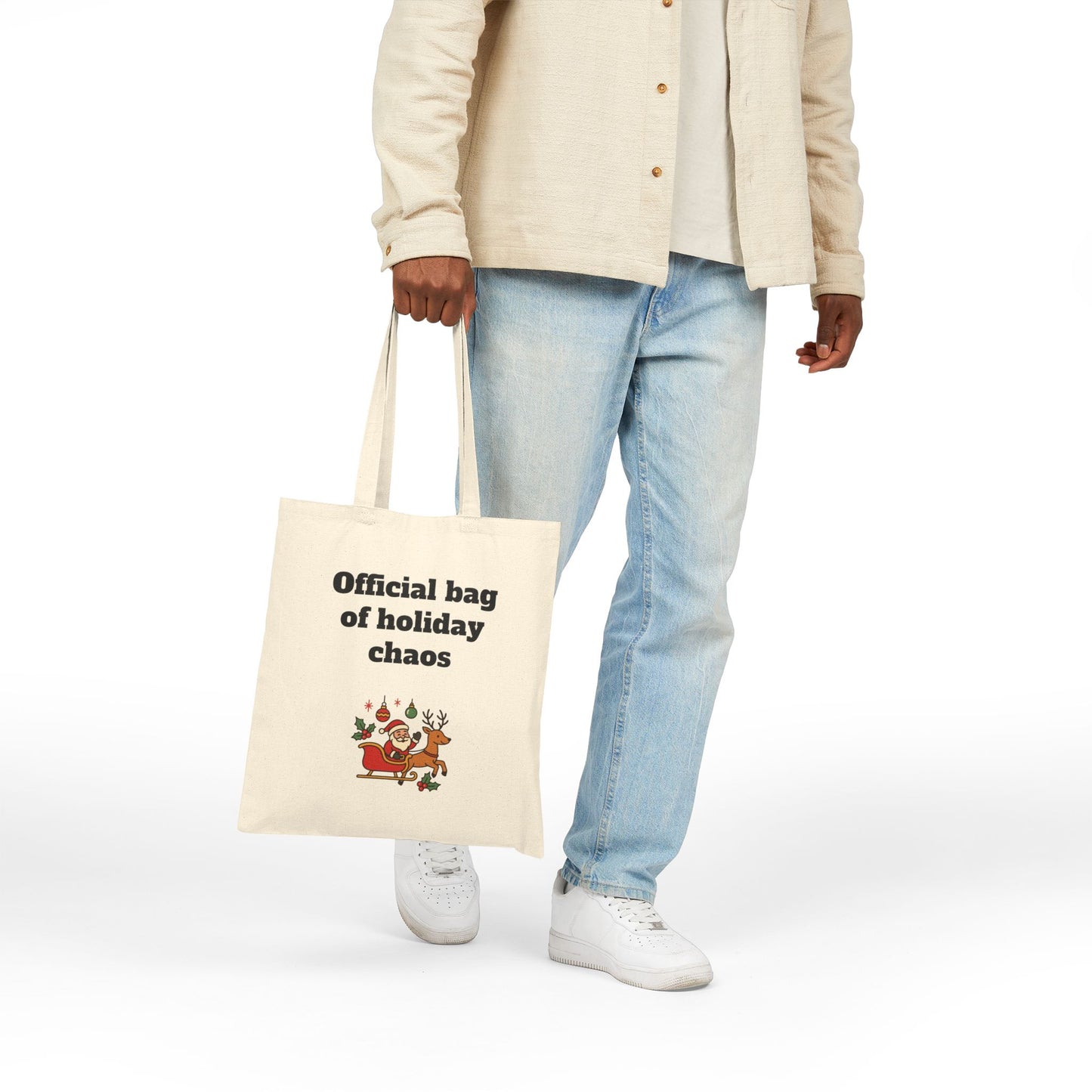 Stylish Cotton Tote Bag ''Official bag of holiday chaos''