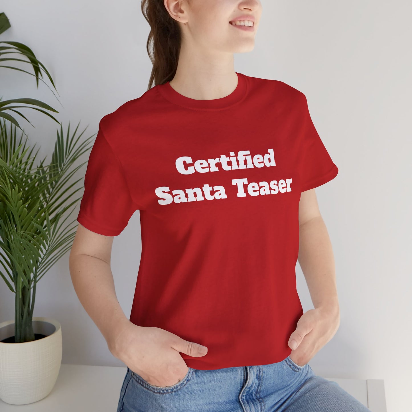 Festive Short Sleeve Tee - "Certified  Santa Teaser"