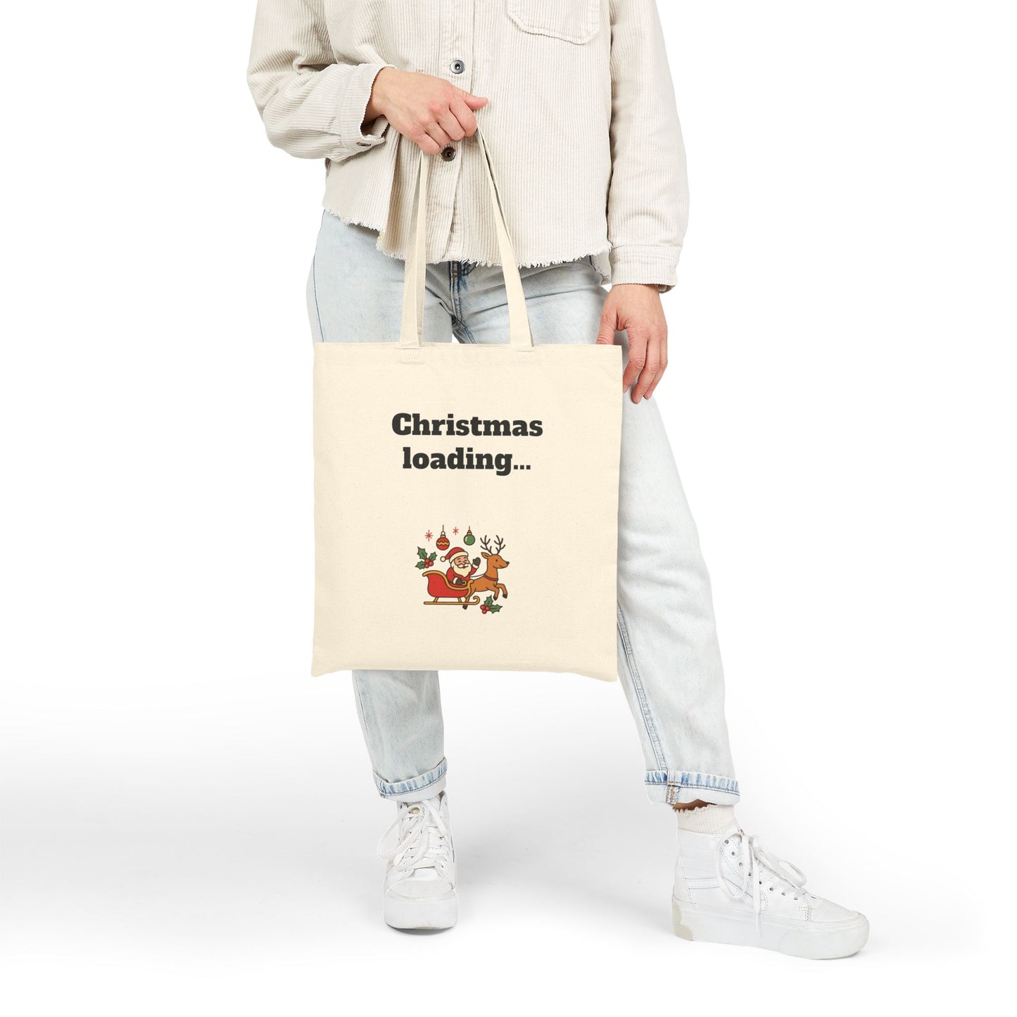 Stylish Cotton Tote Bag ''Christmas loading…''