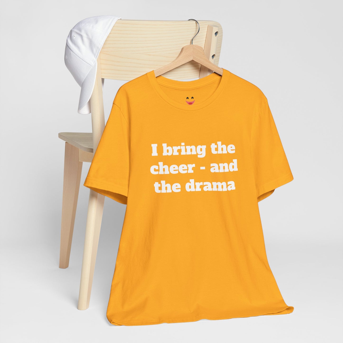 Festive Short Sleeve Tee - "I bring the cheer - and the drama"