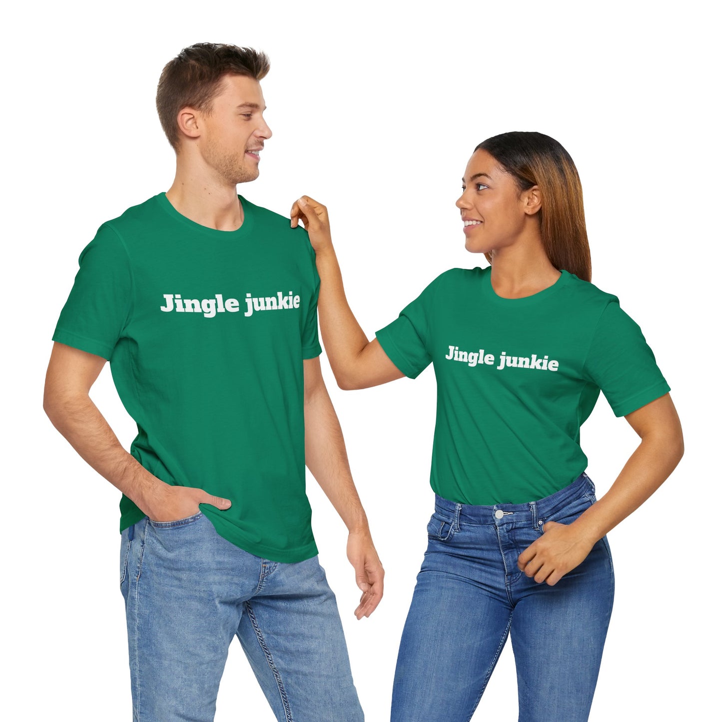 Festive Short Sleeve Tee - "Jingle junkie"