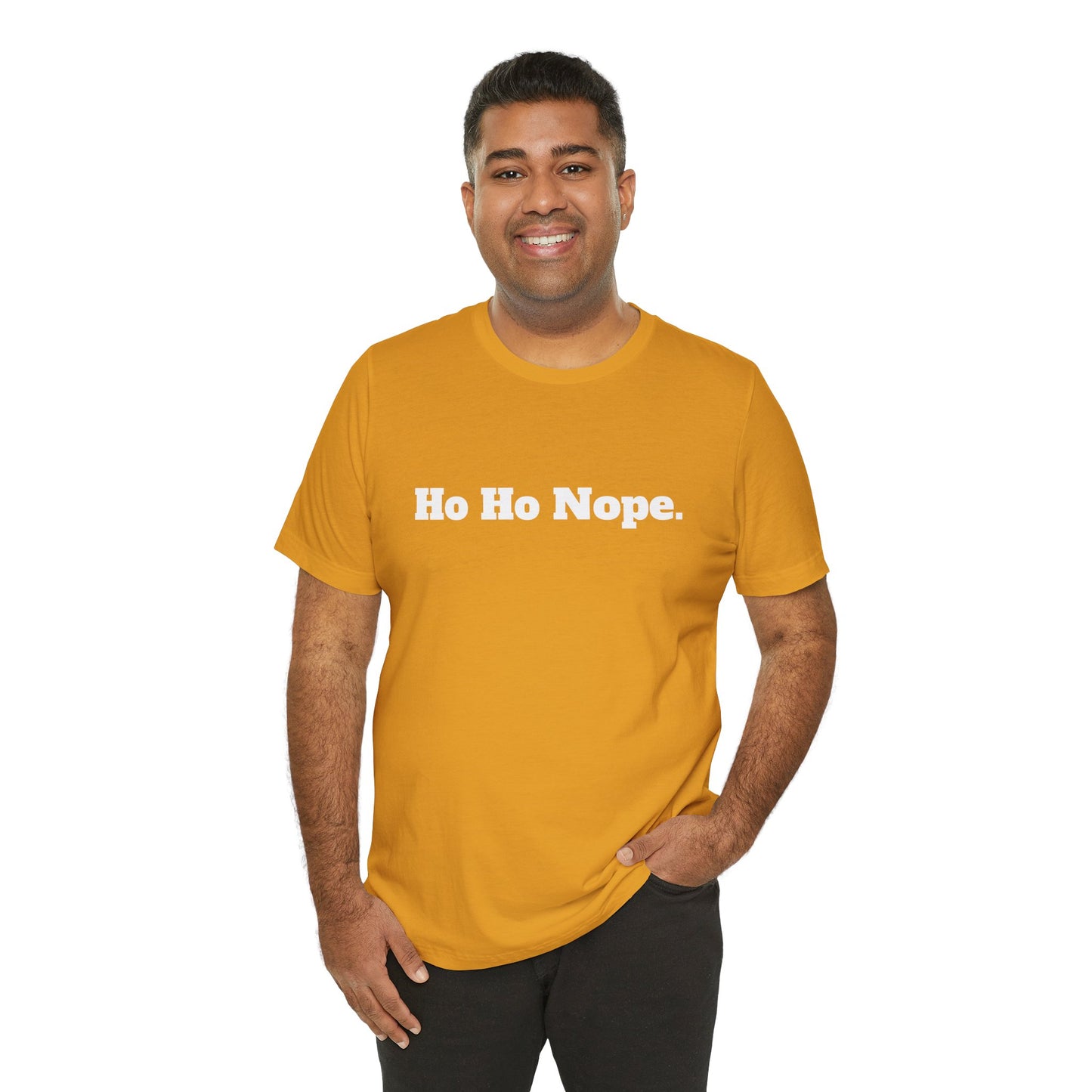 Festive Short Sleeve Tee - "Ho Ho Nope"