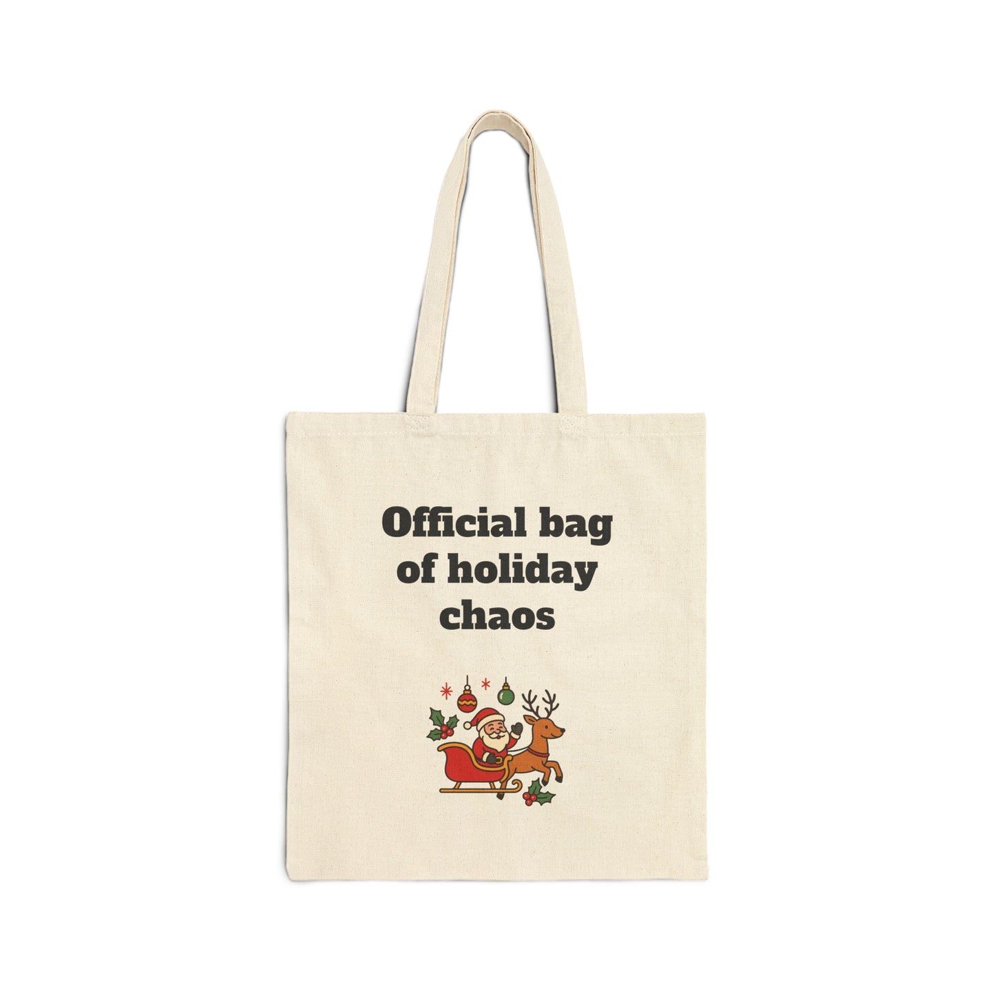 Stylish Cotton Tote Bag ''Official bag of holiday chaos''
