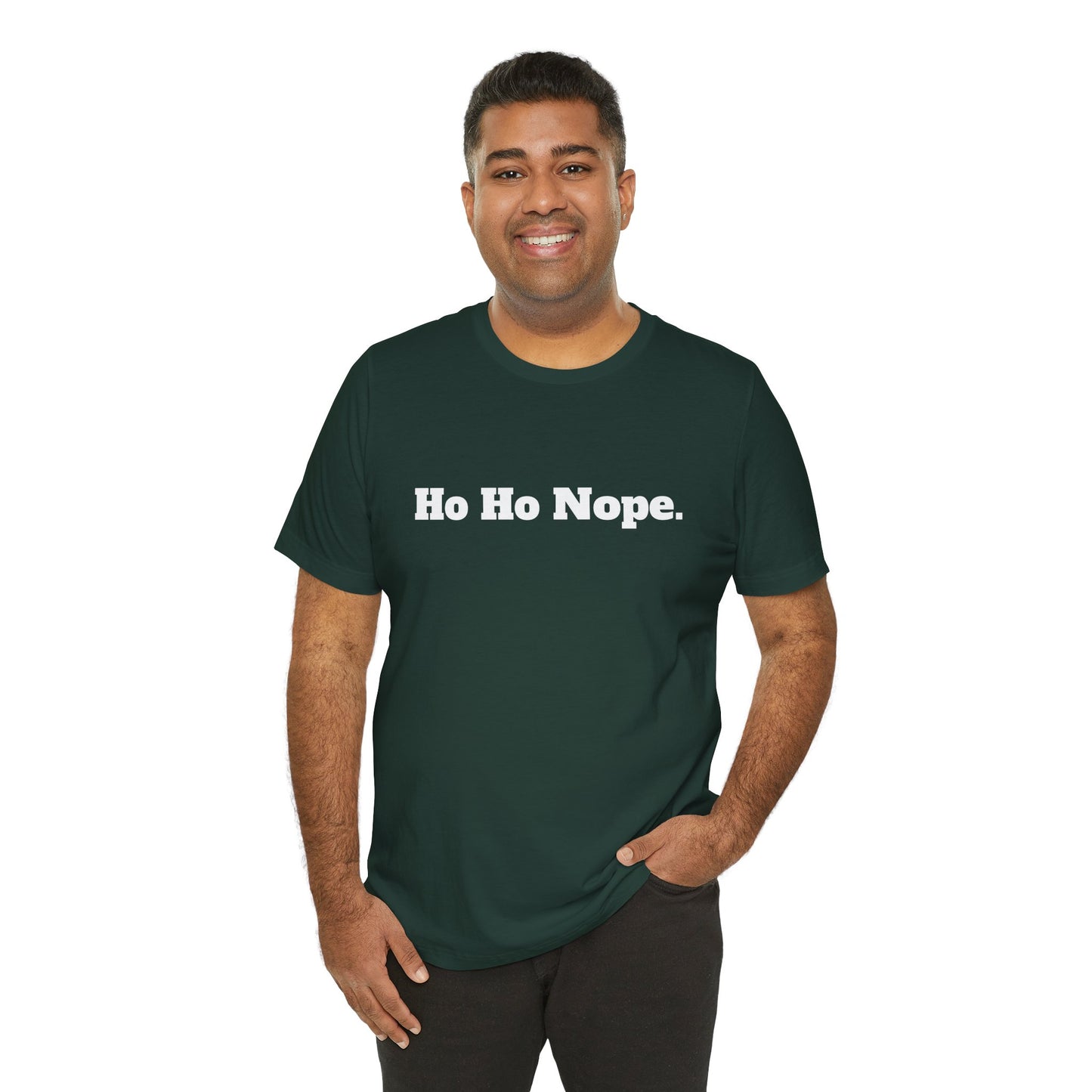 Festive Short Sleeve Tee - "Ho Ho Nope"