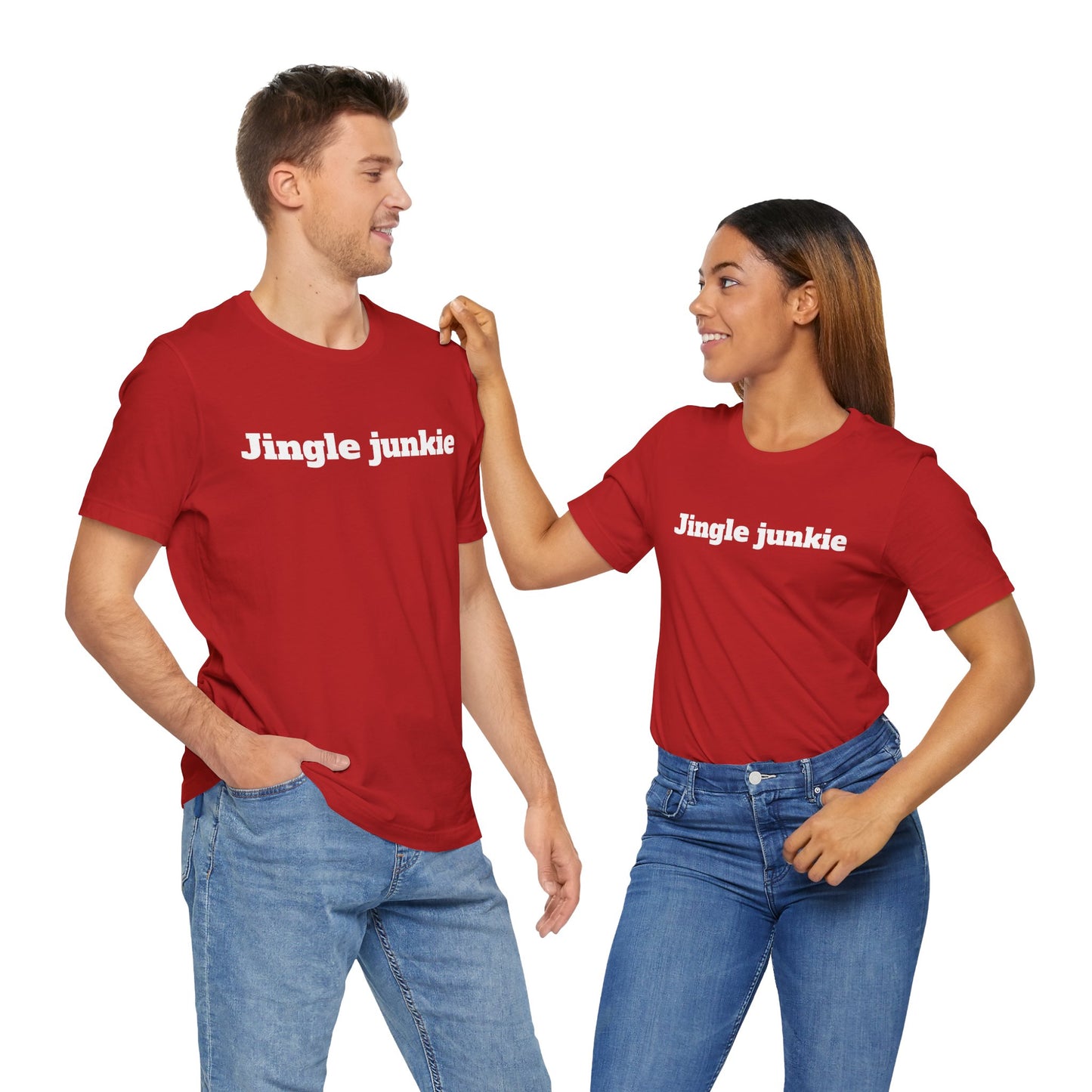 Festive Short Sleeve Tee - "Jingle junkie"