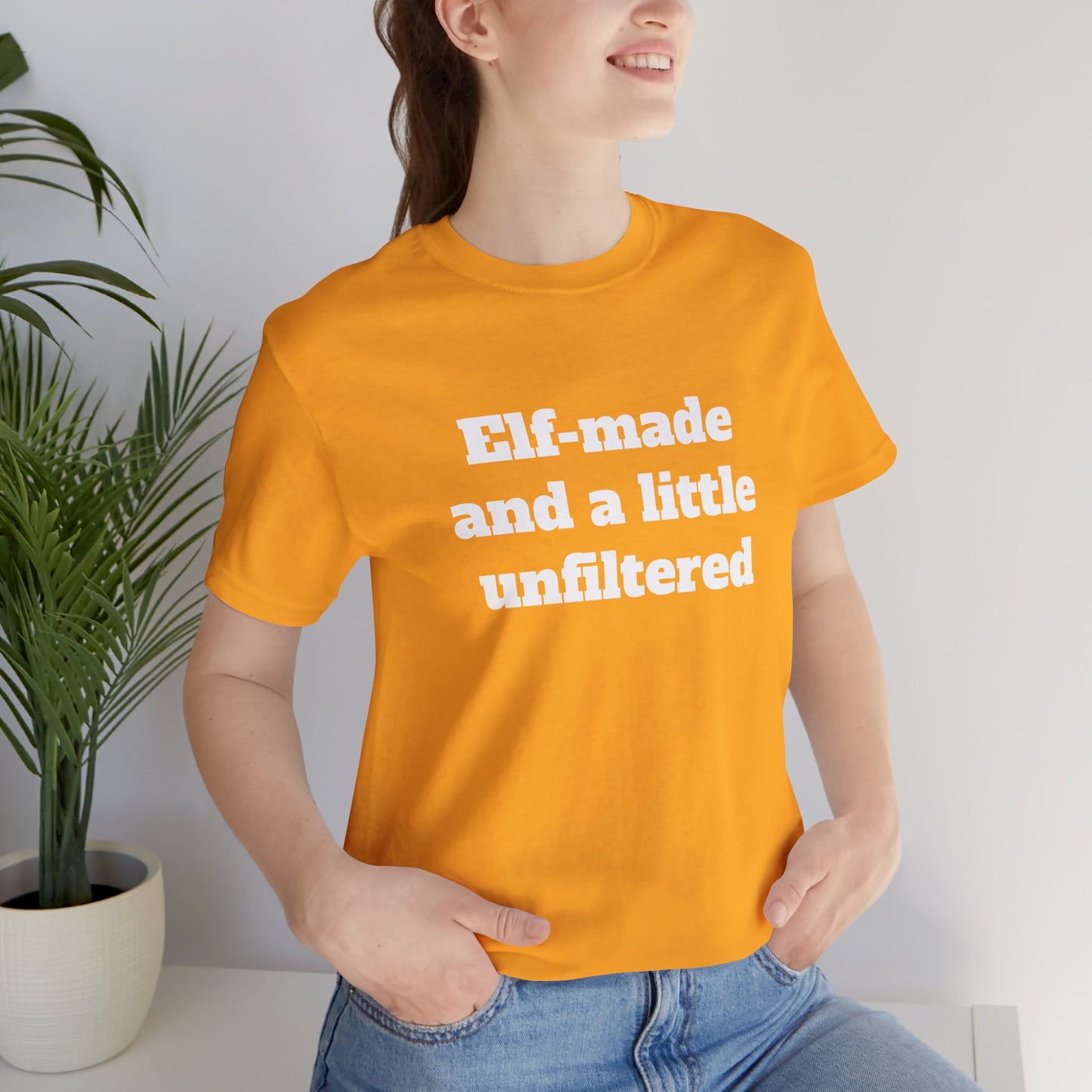 Festive Short Sleeve Tee - "Elf-made and a little unfiltered"