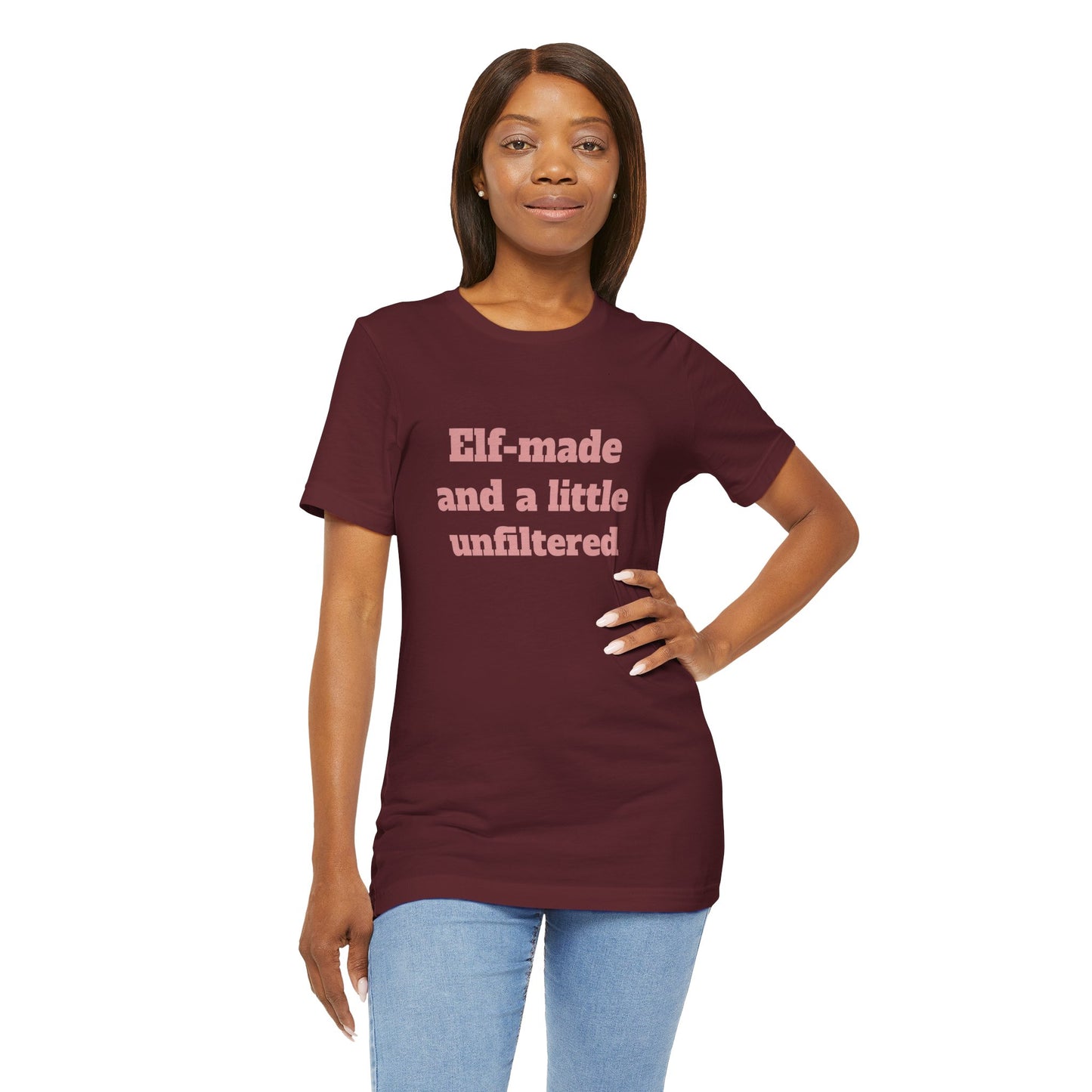 Festive Short Sleeve Tee - "Elf-made and a little unfiltered"