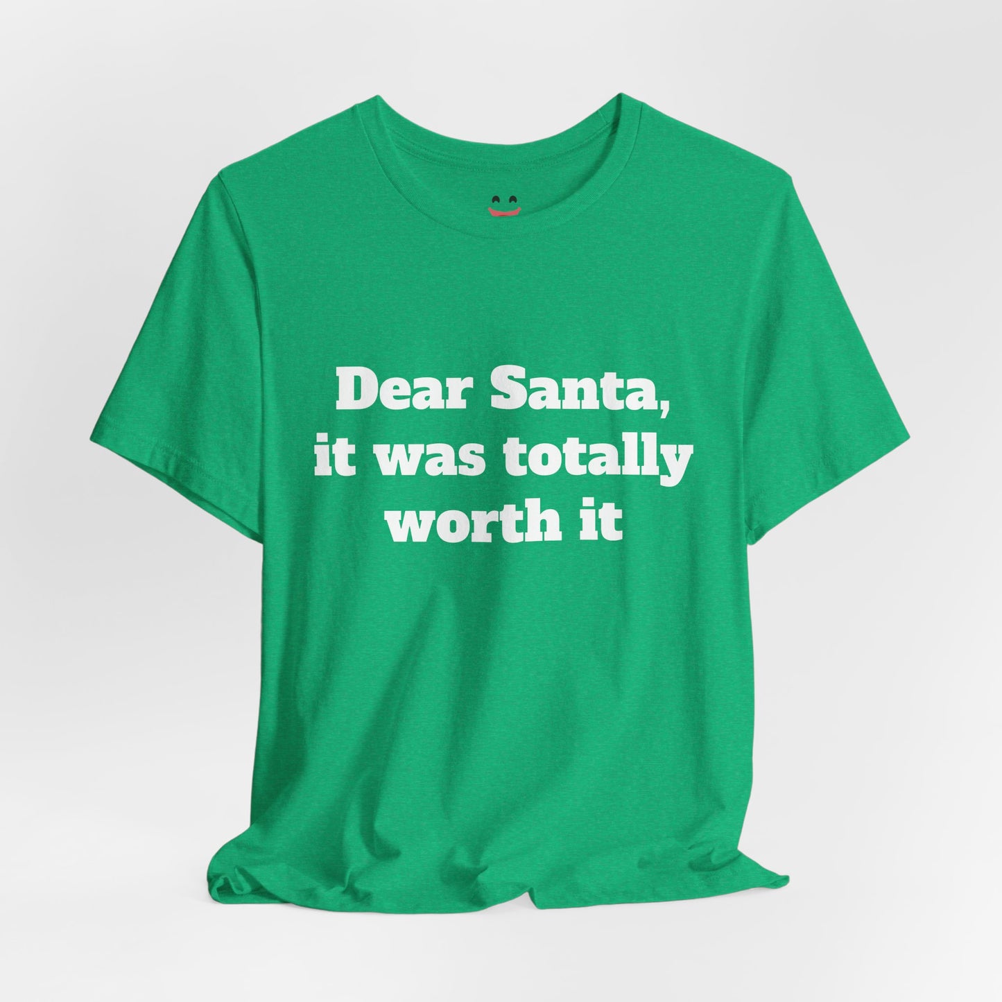 Festive Short Sleeve Tee - "Dear Santa, it was totally worth it"