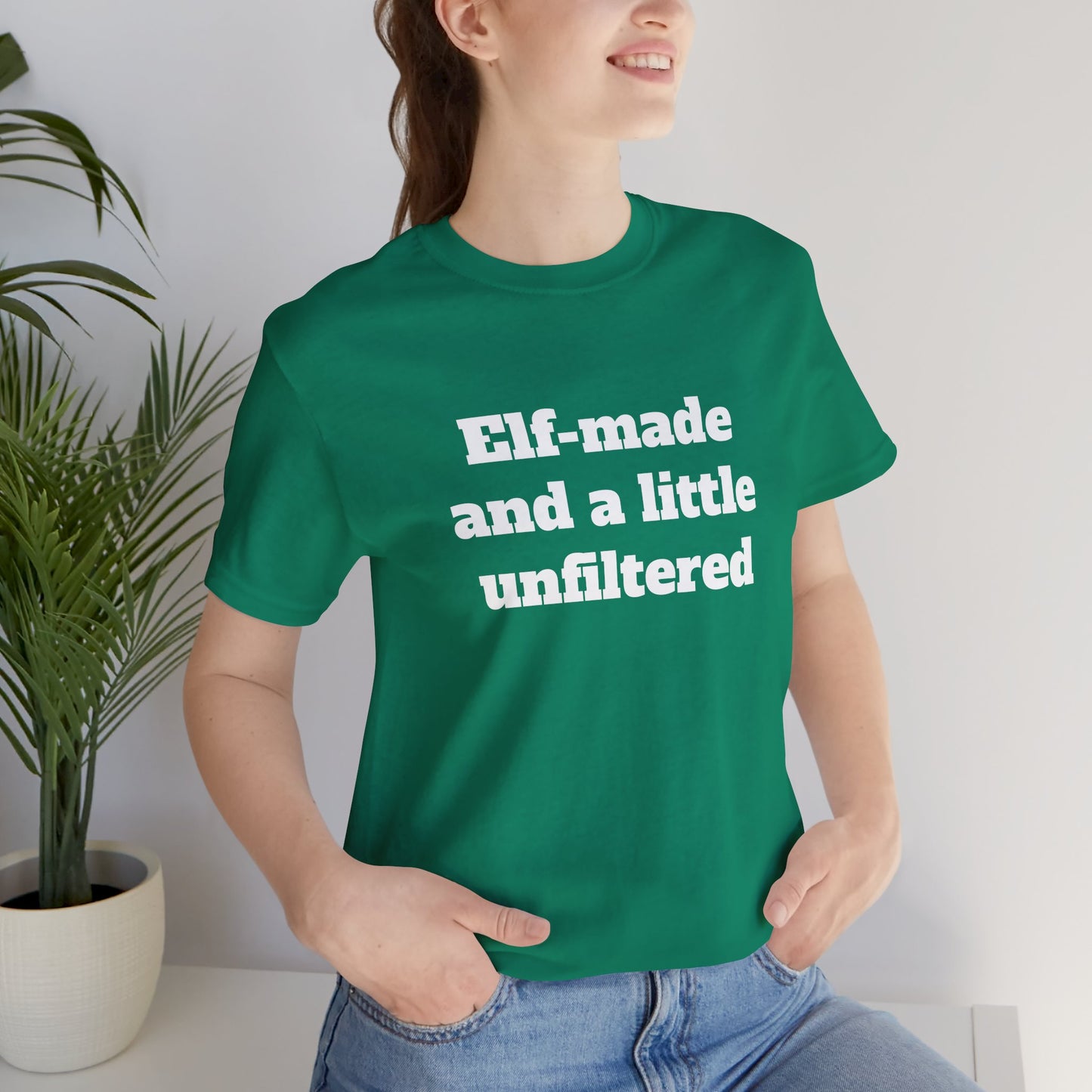 Festive Short Sleeve Tee - "Elf-made and a little unfiltered"