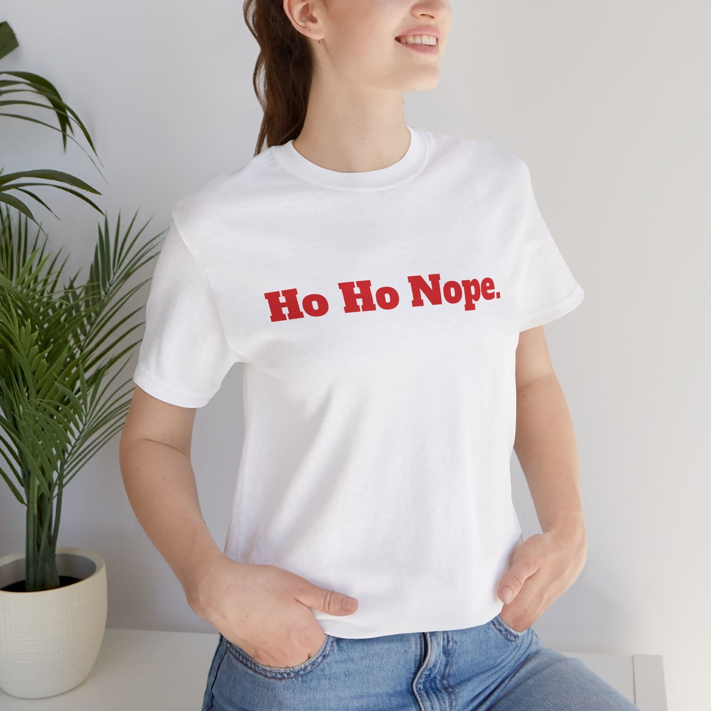 Festive Short Sleeve Tee - "Ho Ho Nope"
