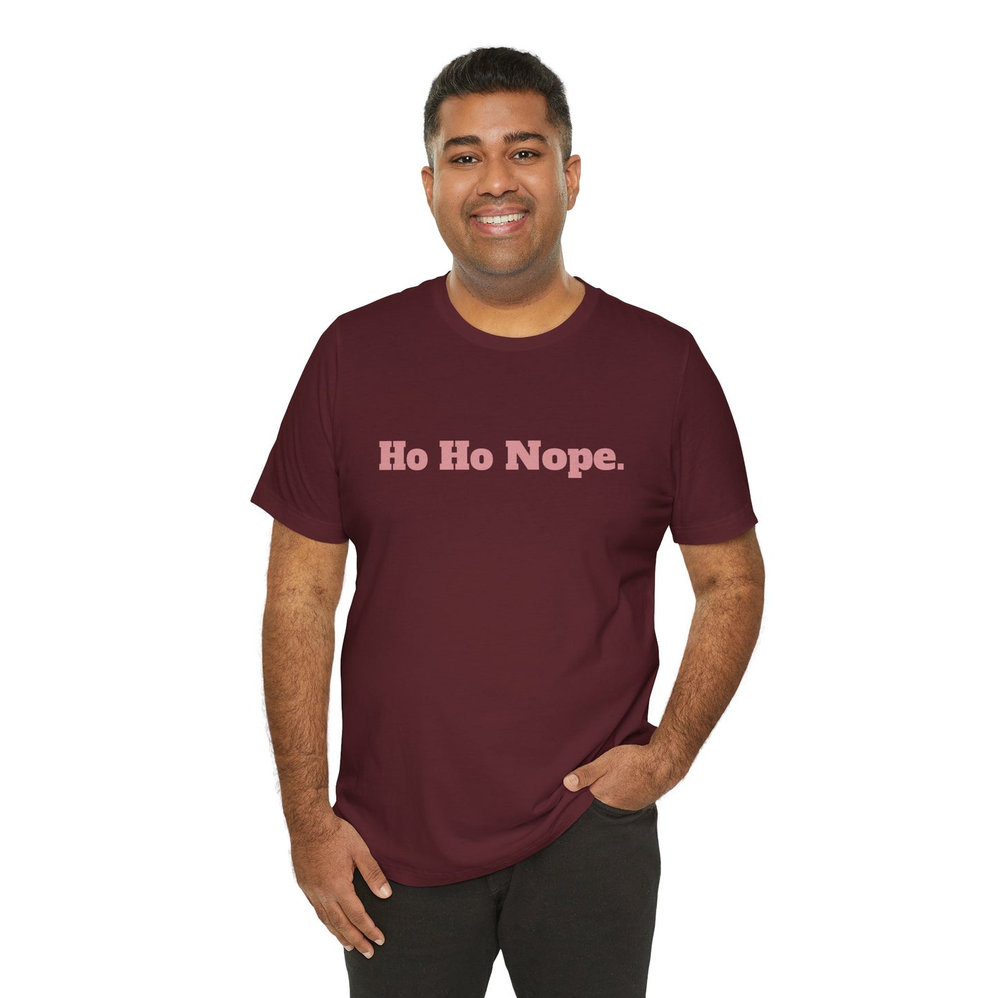 Festive Short Sleeve Tee - "Ho Ho Nope"