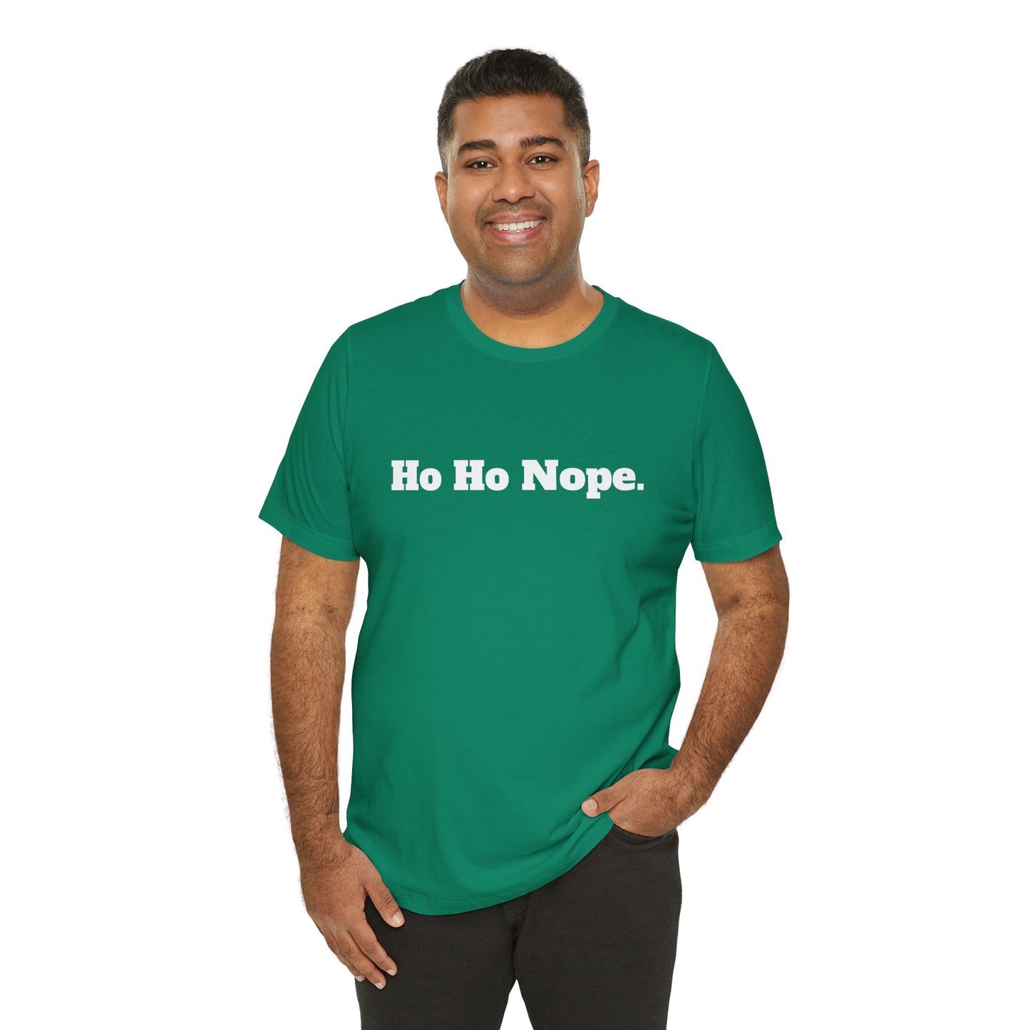 Festive Short Sleeve Tee - "Ho Ho Nope"