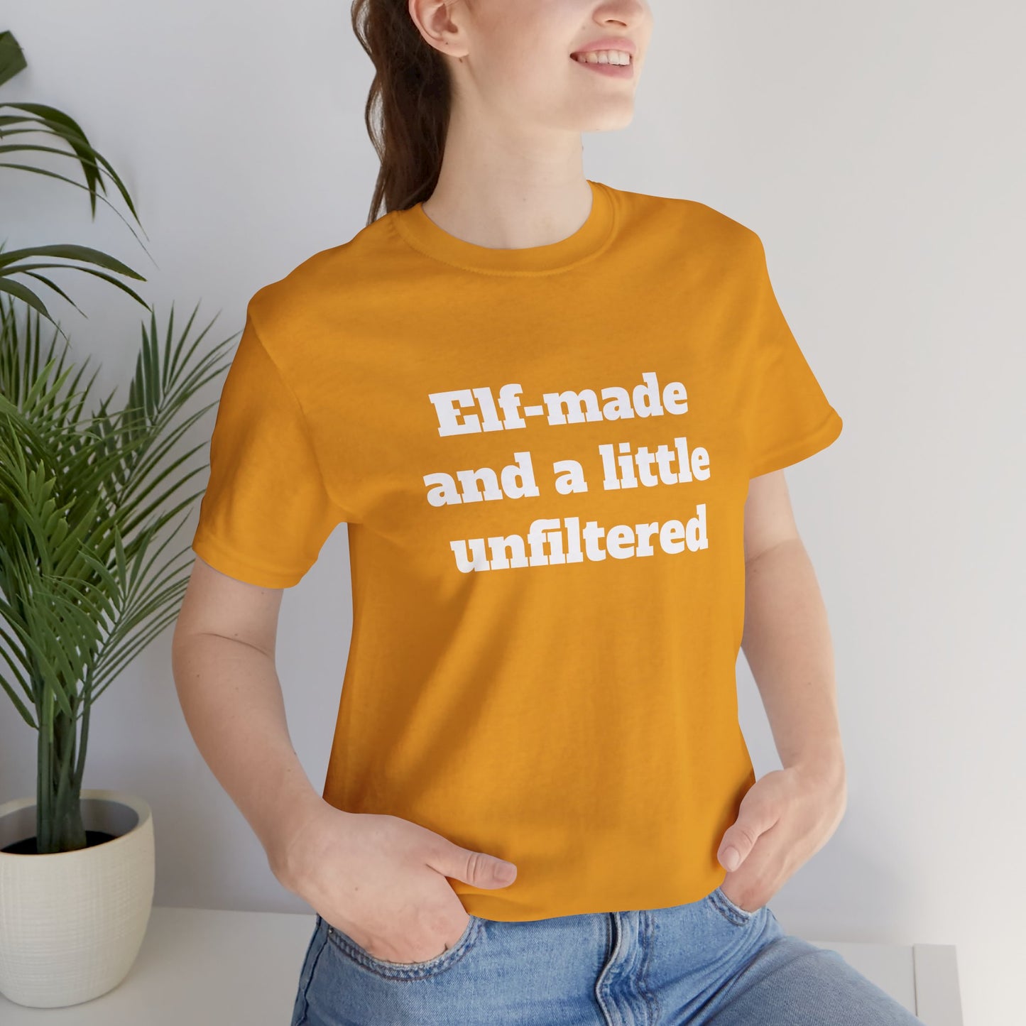 Festive Short Sleeve Tee - "Elf-made and a little unfiltered"