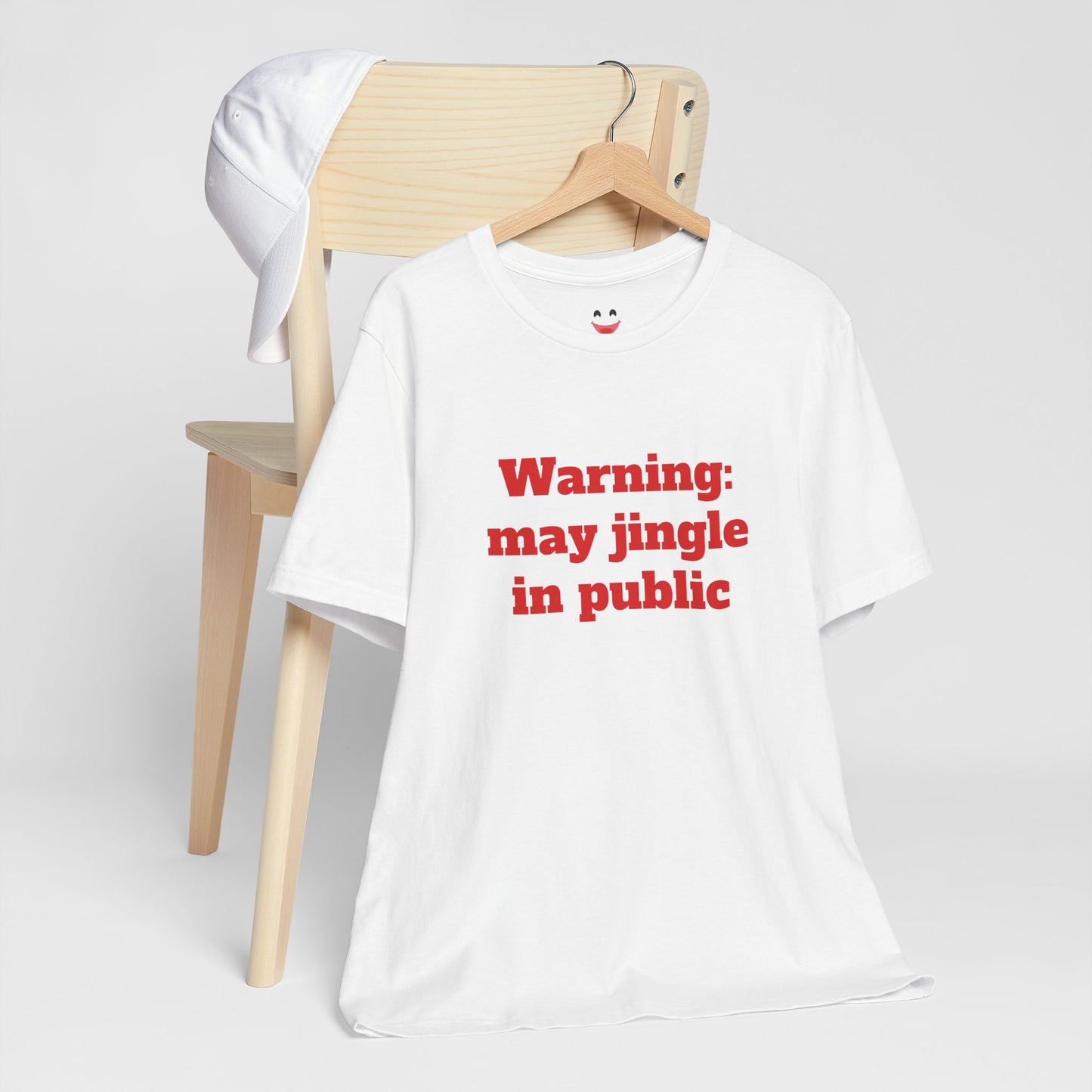 Festive Short Sleeve Tee - "Warning: may jingle in public"